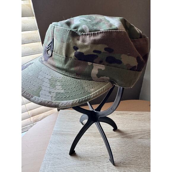 U.S. Army OCP Patrol Cap with Sergeant Rank Insignia – Size 7 3/8 - Picture 2 of 9